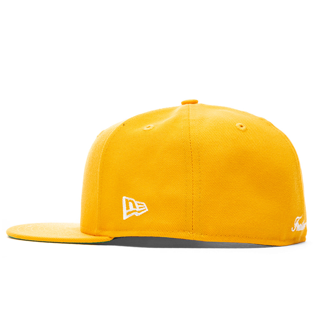 Old English Fitted Hat - Gold/Off-White