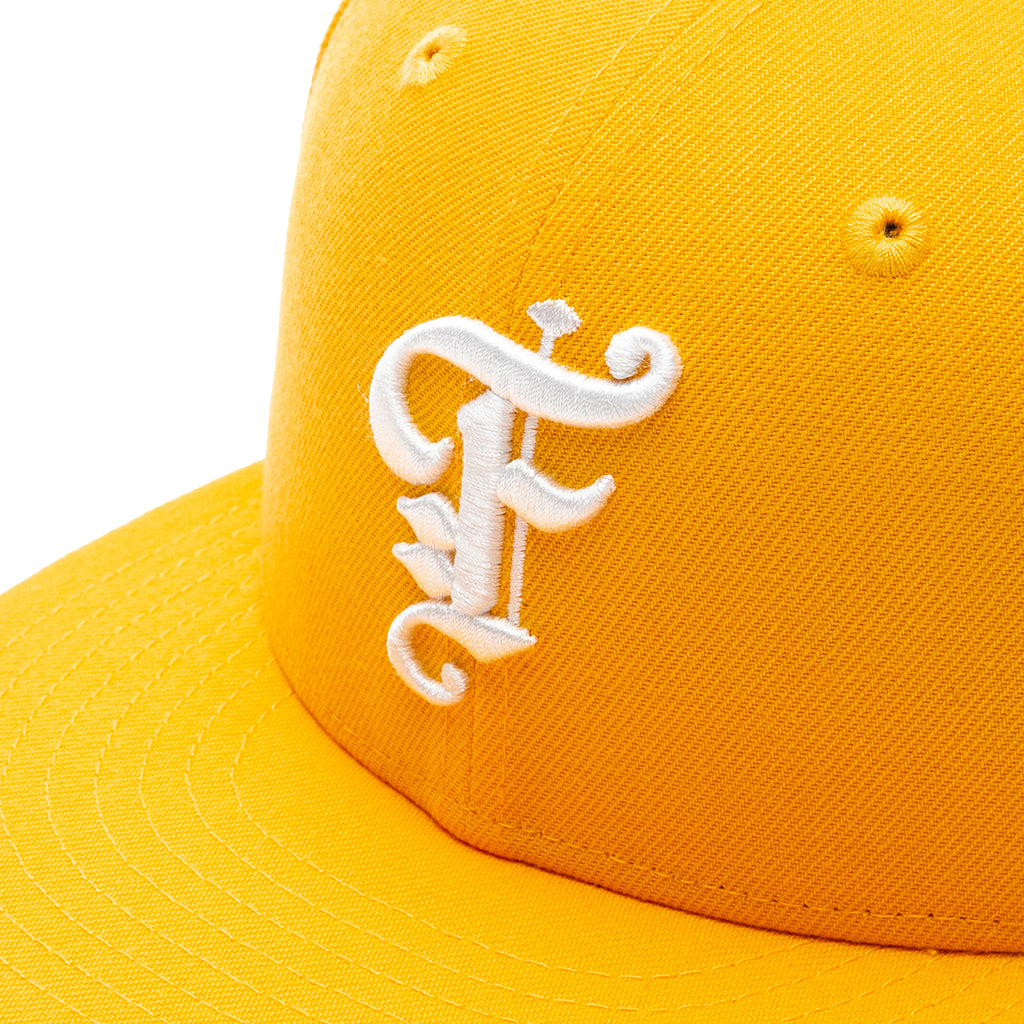Old English Fitted Hat - Gold/Off-White