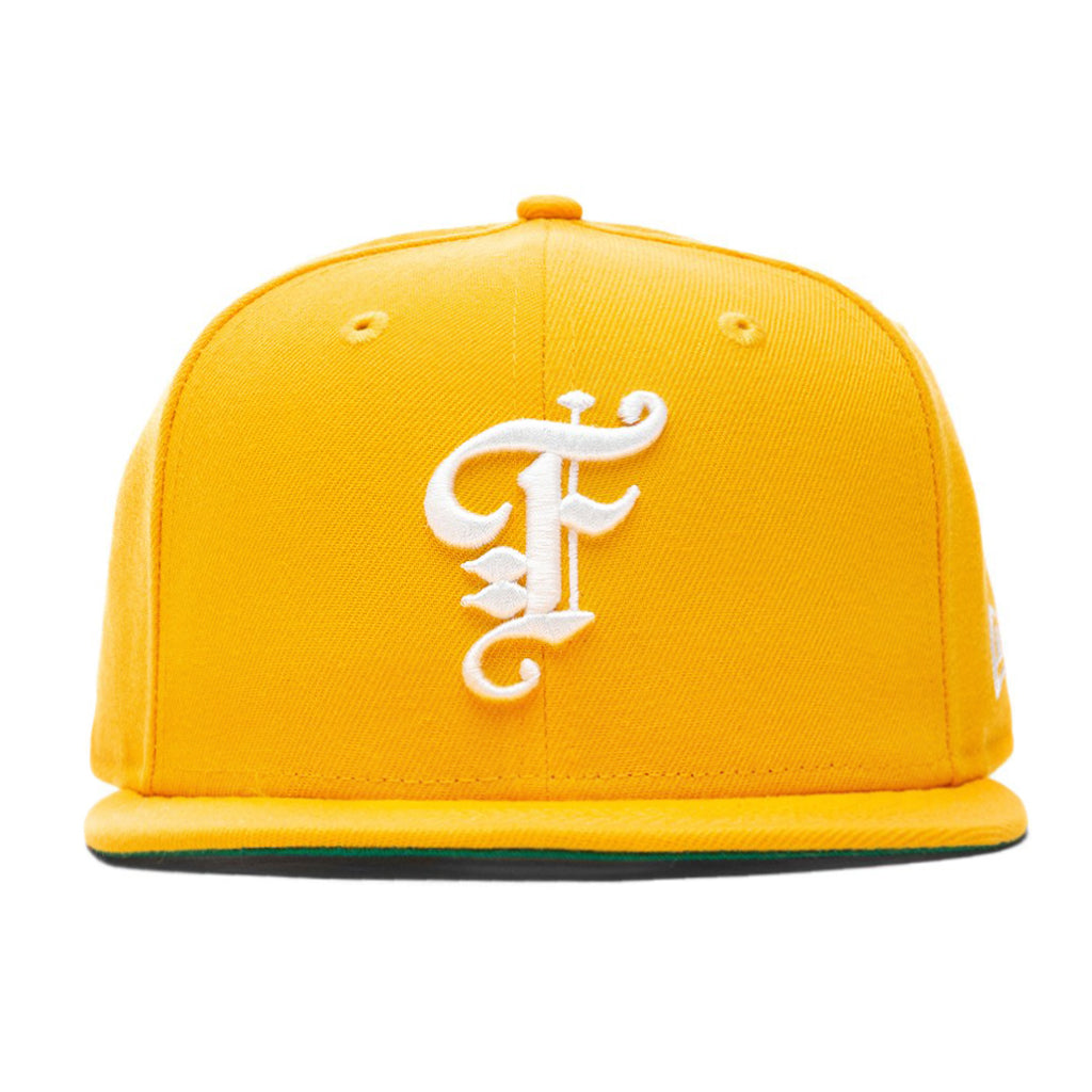 Old English Fitted Hat - Gold/Off-White