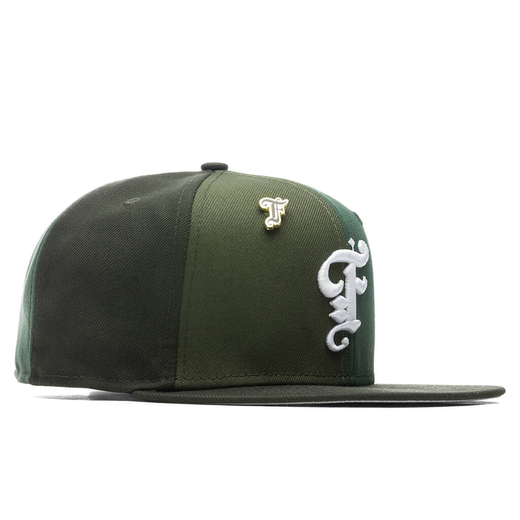 Old English F Fitted "Multi Panel" - Green