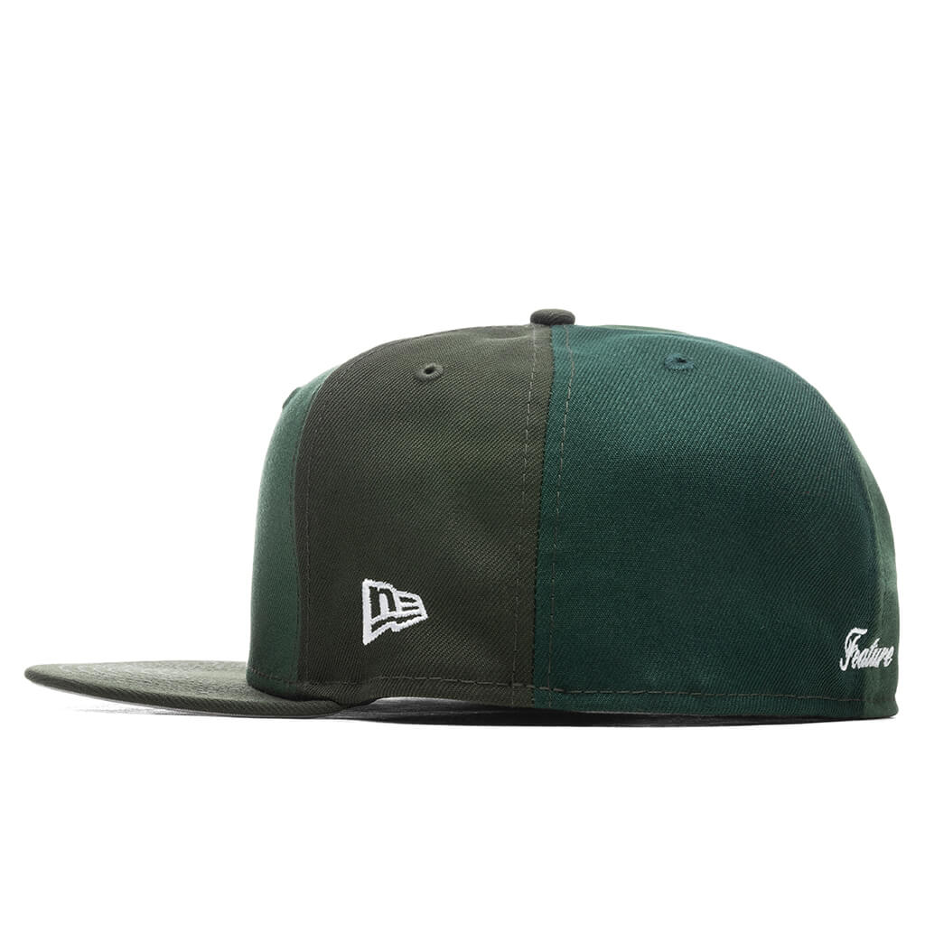 Old English F Fitted "Multi Panel" - Green