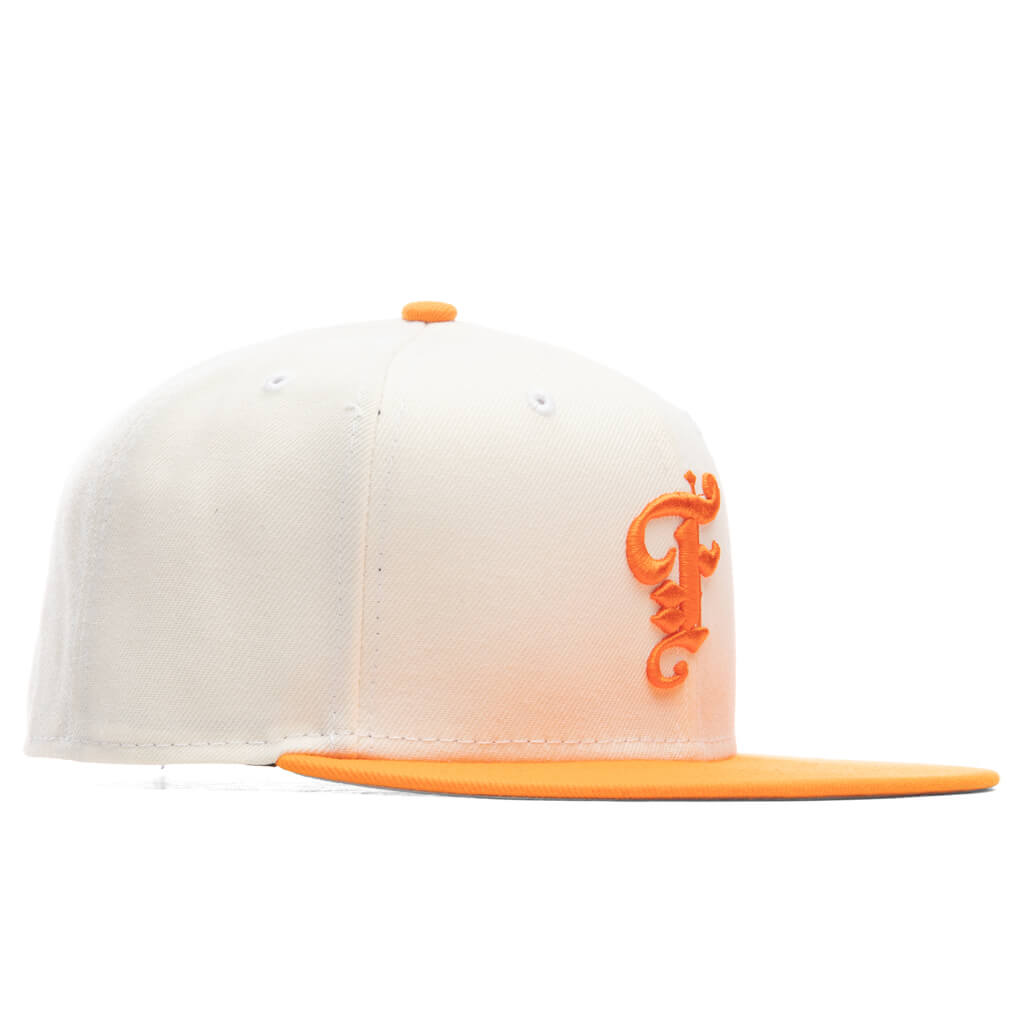 OE Fitted Cap - Off-White/Dim Orange