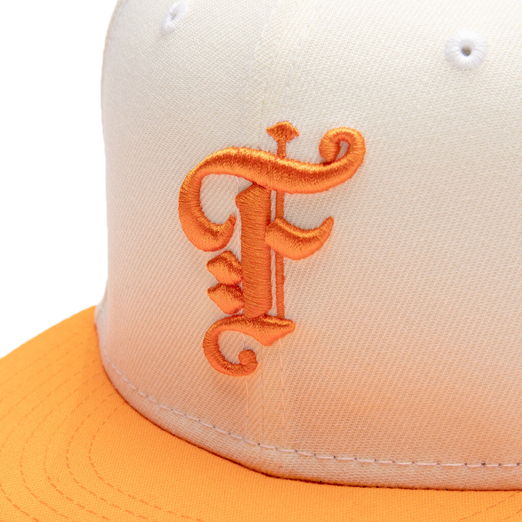 OE Fitted Cap - Off-White/Dim Orange