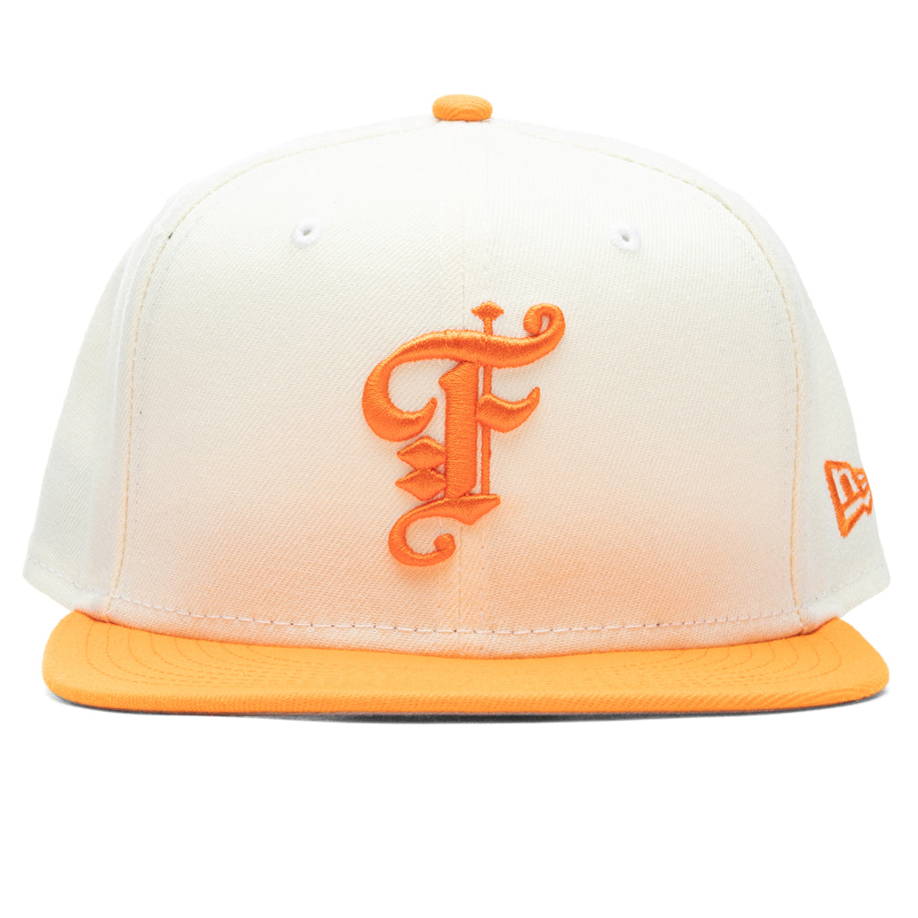 OE Fitted Cap - Off-White/Dim Orange