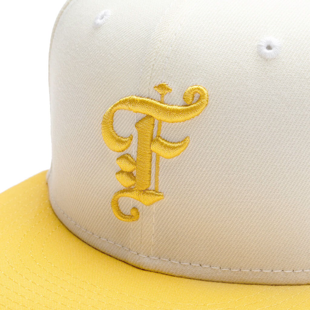 OE Fitted Cap - Off-White/Grilled Yellow