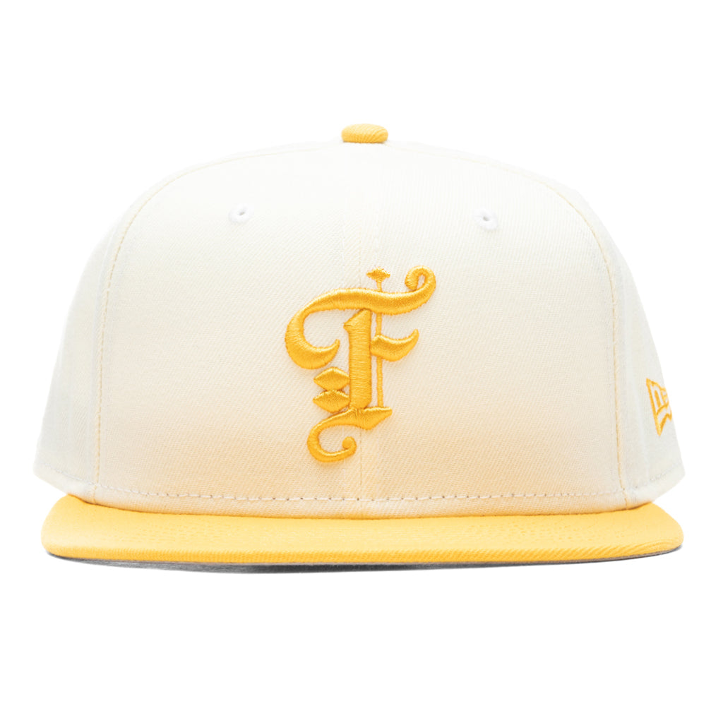 OE Fitted Cap - Off-White/Grilled Yellow