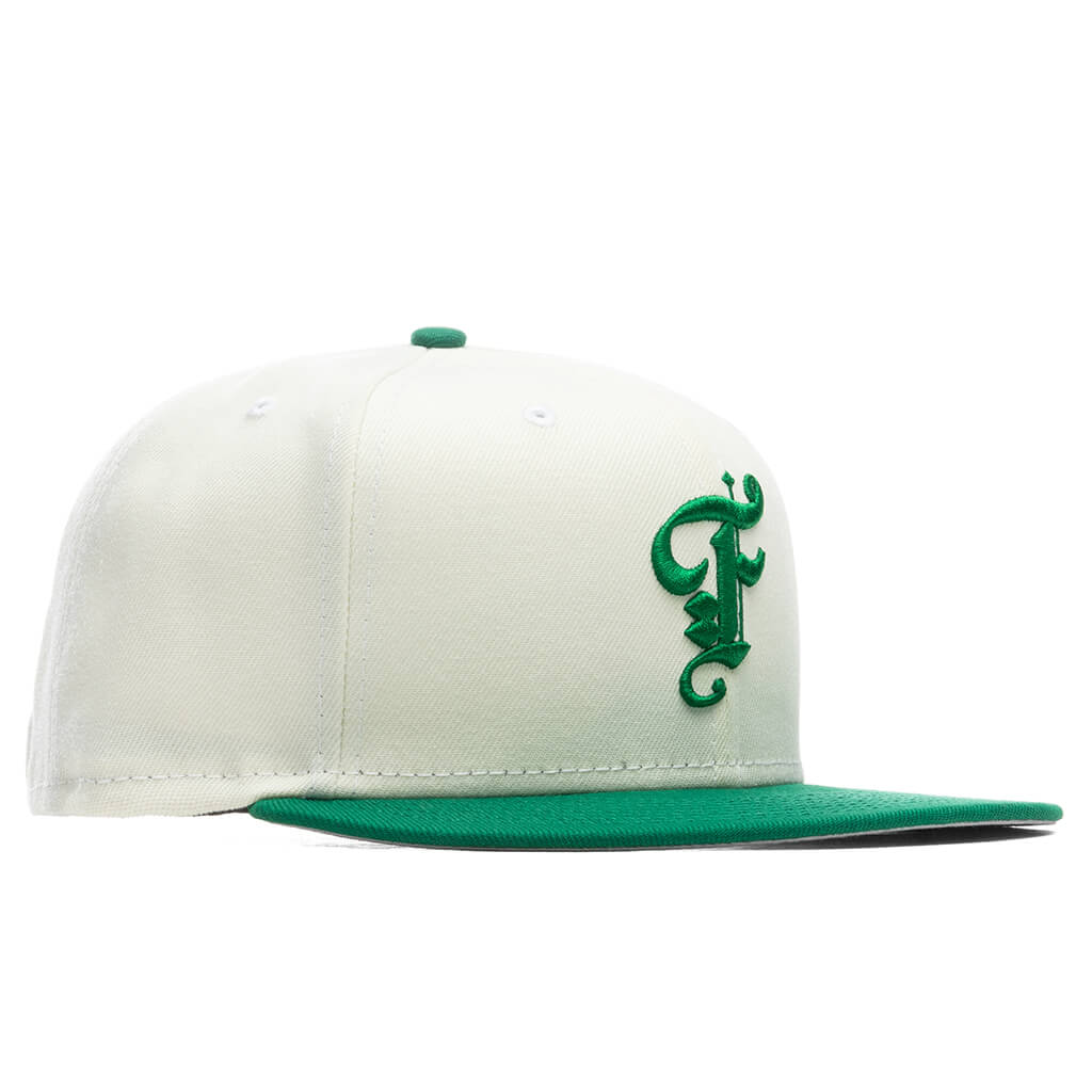 OE Fitted Cap - Off-White/Kelly Green