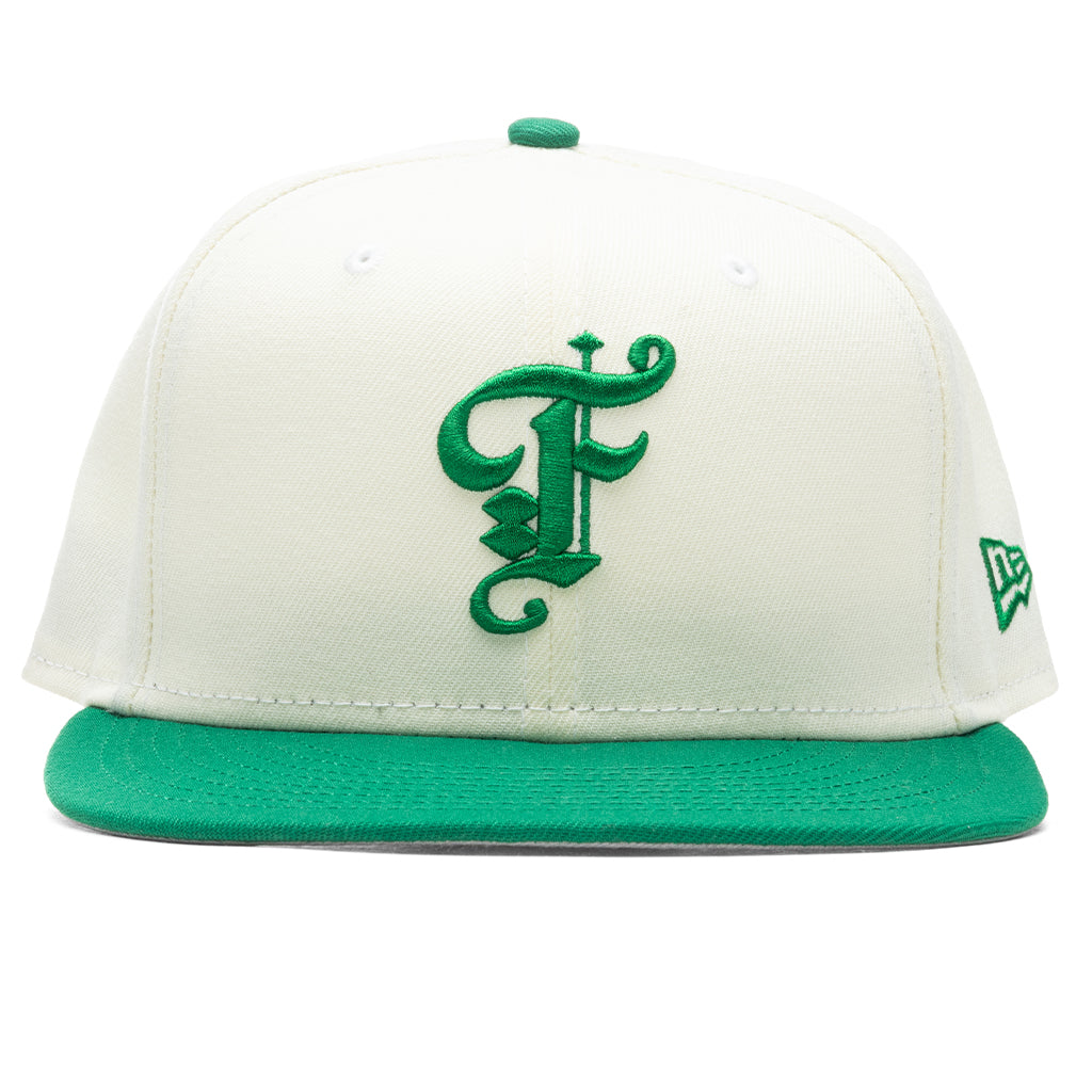 OE Fitted Cap - Off-White/Kelly Green