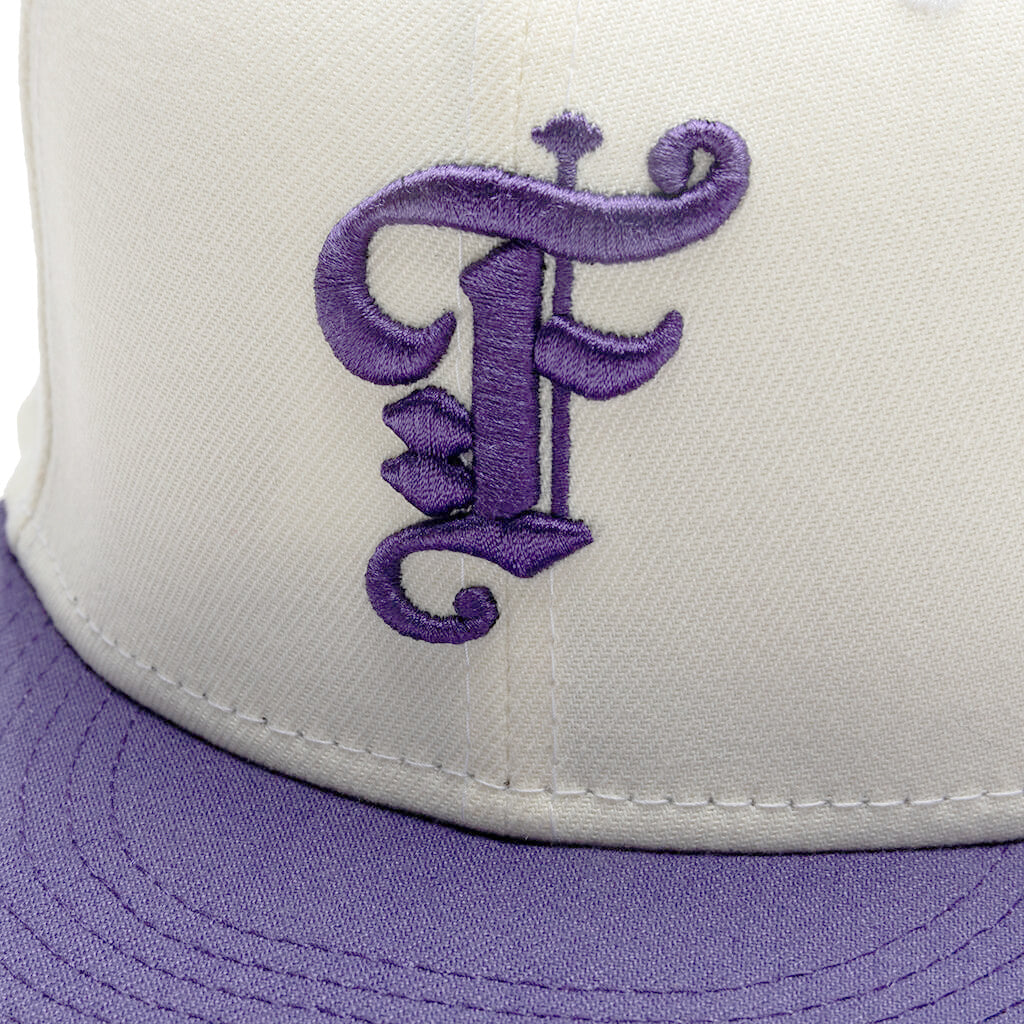 OE Fitted Cap - Off-White/New Orchid