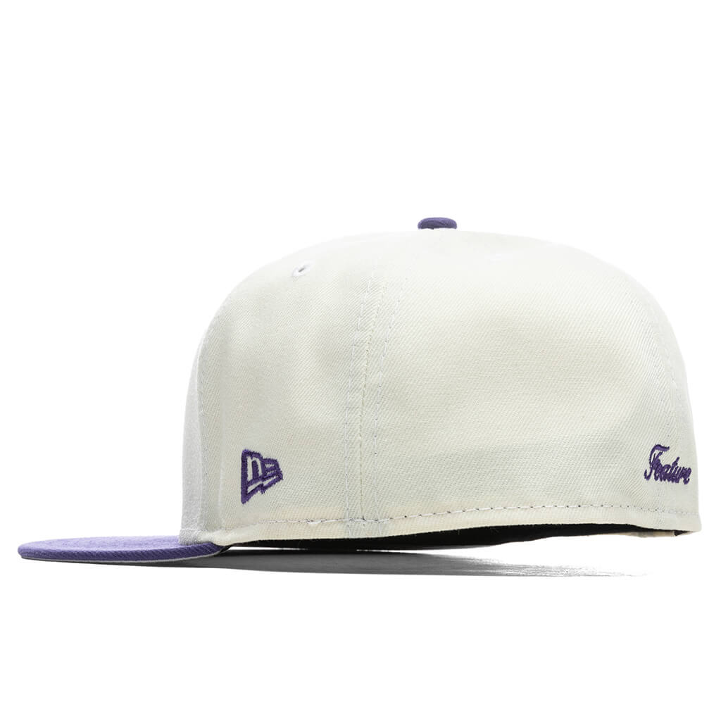 OE Fitted Cap - Off-White/New Orchid