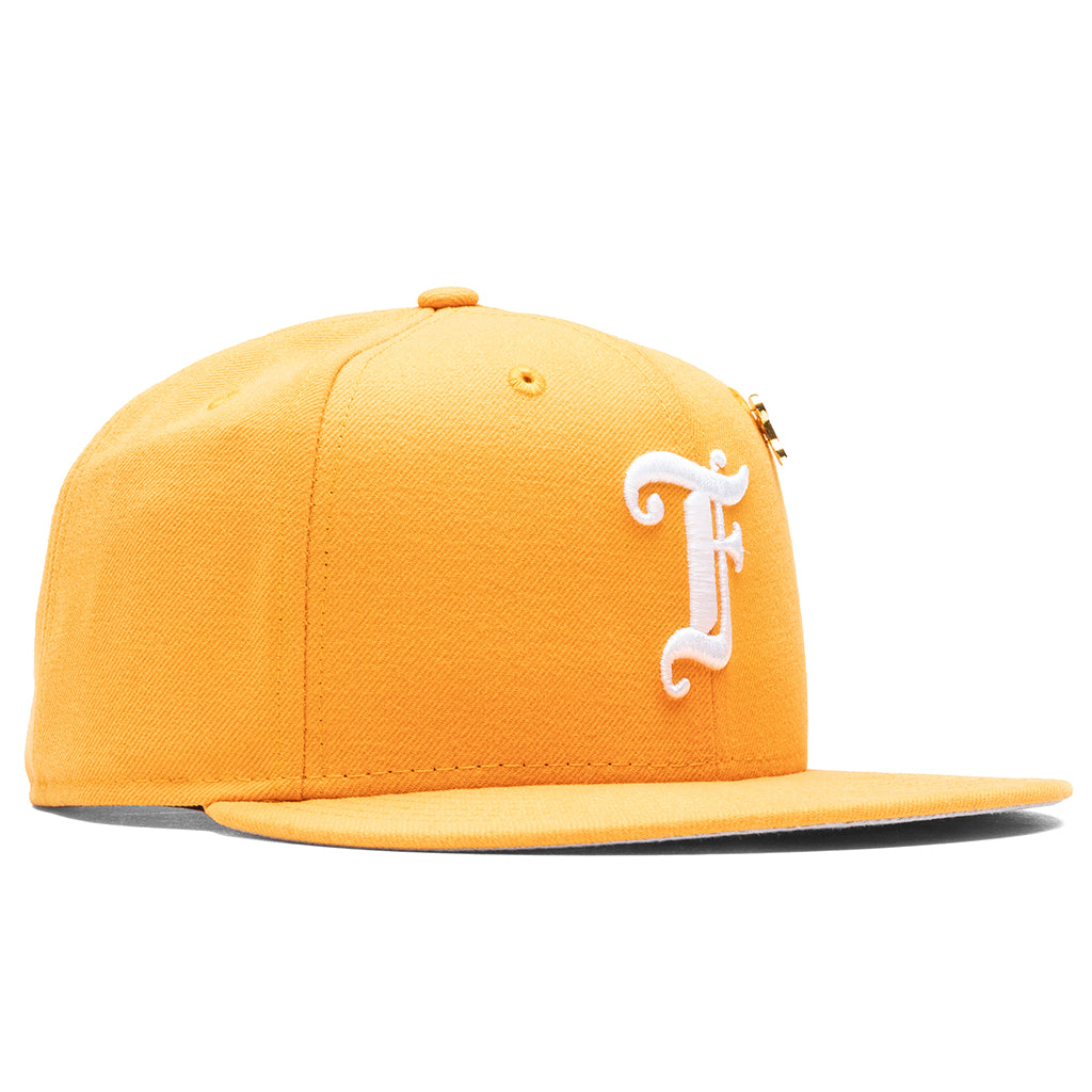 Old English F Snapback Hat w/ Pin - Regular Gold