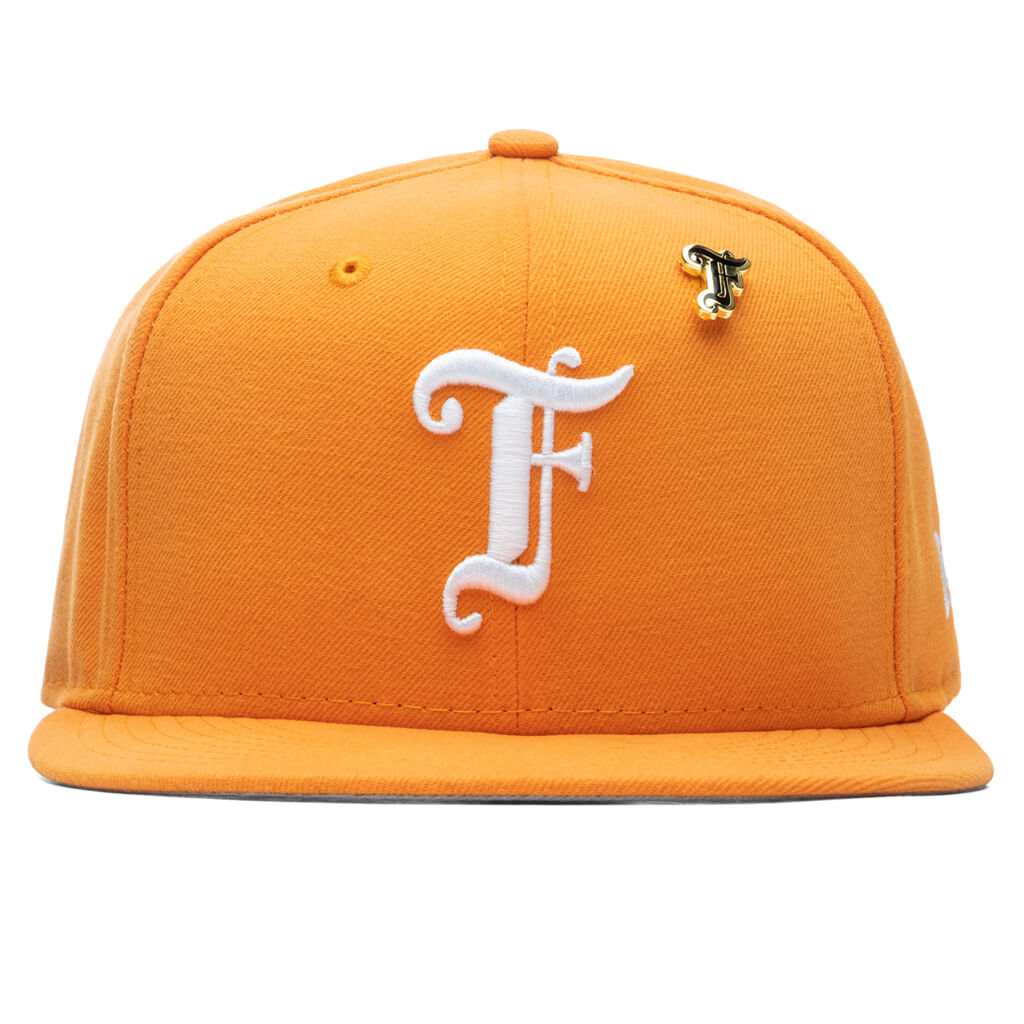 Old English F Snapback Hat w/ Pin - Regular Gold