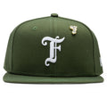 Old English F Snapback Hat w/ Pin - Rifle Green