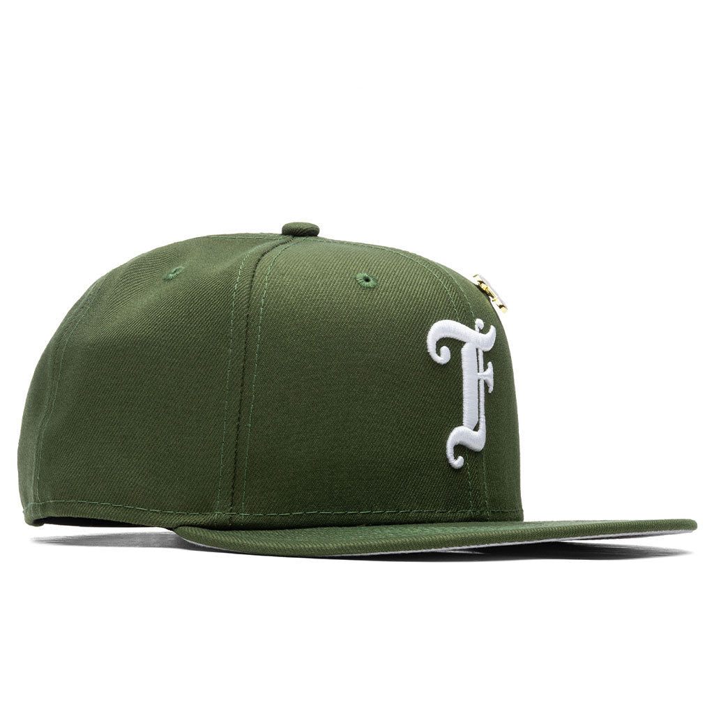 Old English F Snapback Hat w/ Pin - Rifle Green