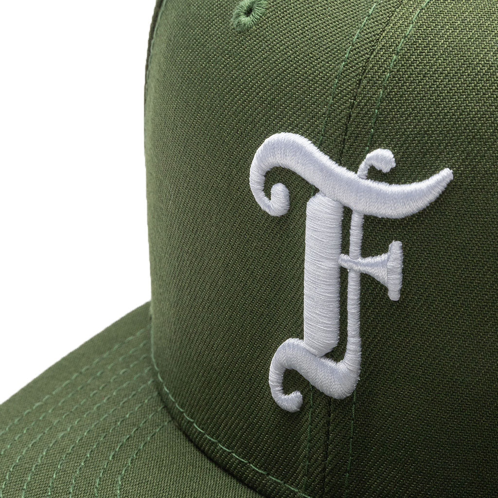 Old English F Snapback Hat w/ Pin - Rifle Green