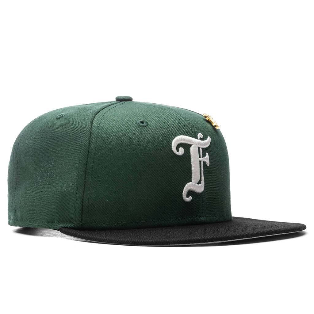 Old English F Snapback - Cilantro/Black