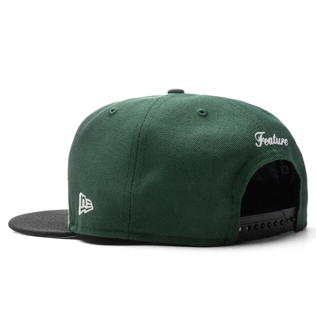 Old English F Snapback - Cilantro/Black