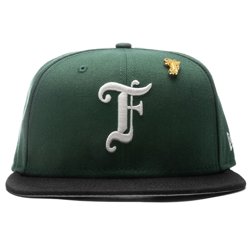 Old English F Snapback - Cilantro/Black