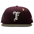 Old English F Snapback - Maroon/New Olive