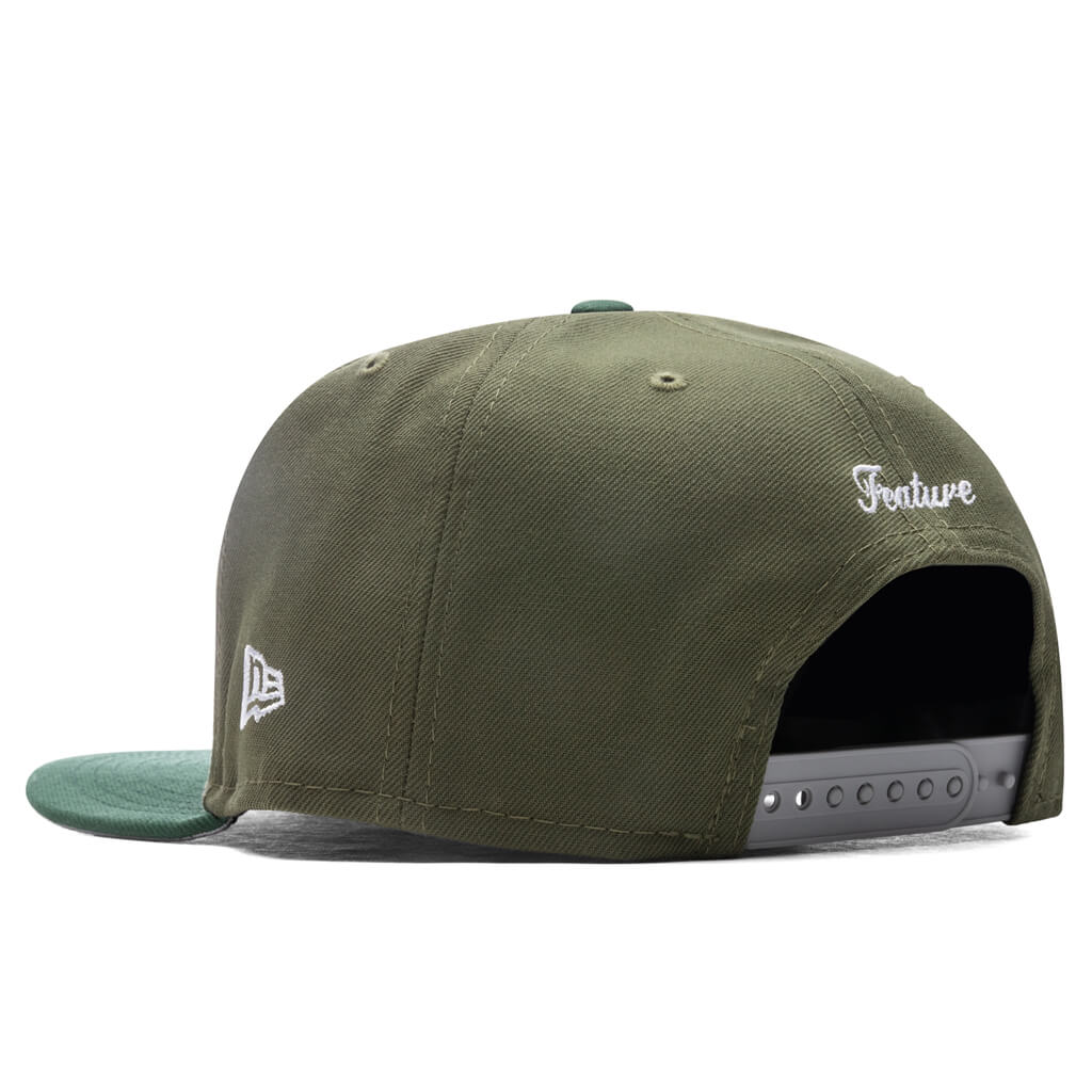 Old English F Snapback - New Olive/Cilantro
