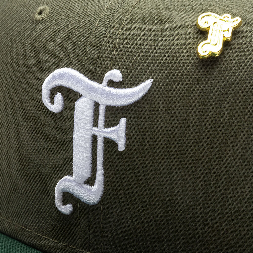 Old English F Snapback - New Olive/Cilantro