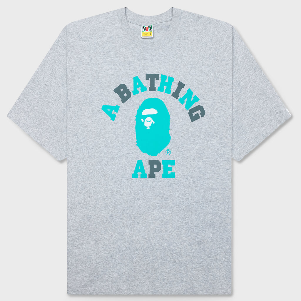 College Relaxed Fit Tee - Gray