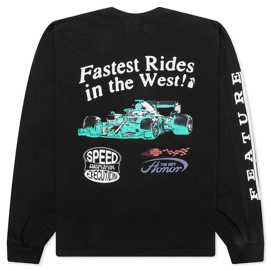 Fastest Rides L/S Tee - Faded Black
