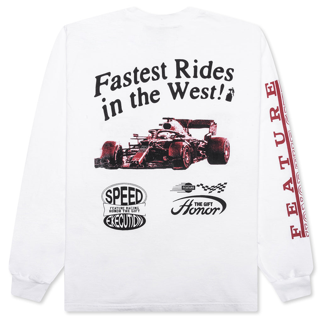 Fastest Rides L/S Tee - White