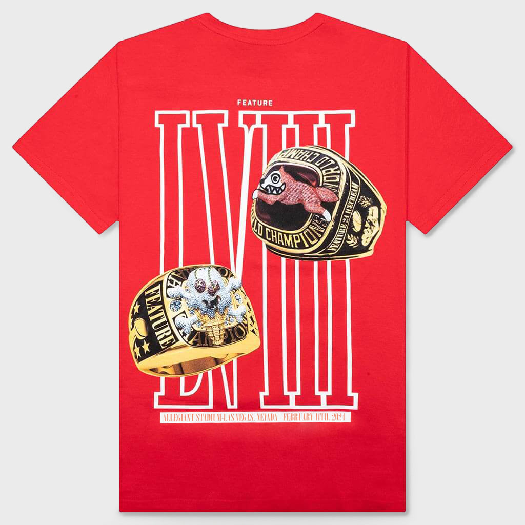 Rings Short Sleeve Tee - Tomato Red