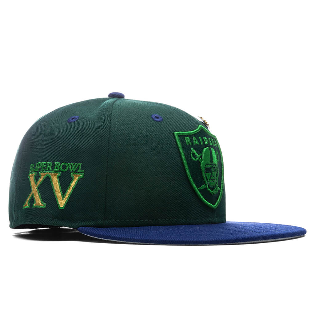 "Timepiece" Las Vegas Raiders Fitted - Green/Royal
