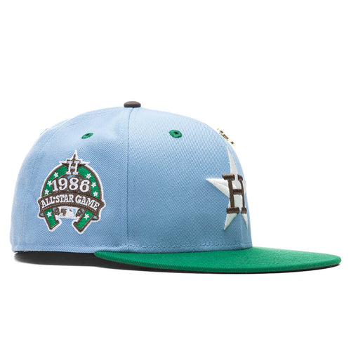 "Earth" Houston Astros Fitted - Birdseye Blue/Kelly Green