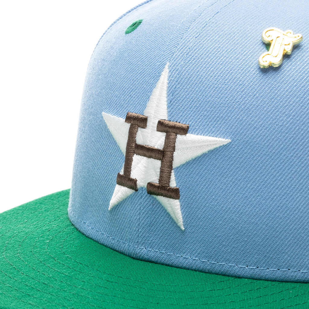 "Earth" Houston Astros Fitted - Birdseye Blue/Kelly Green