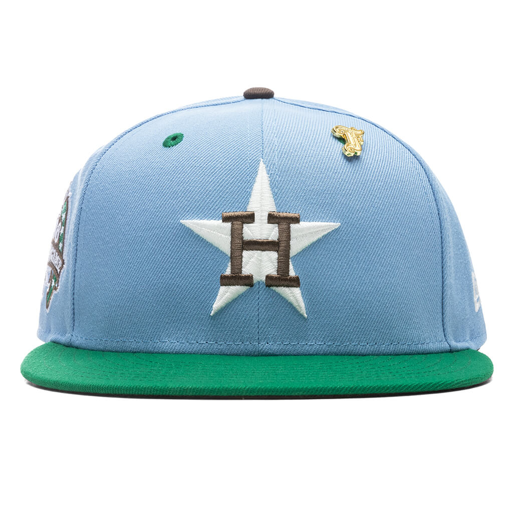 "Earth" Houston Astros Fitted - Birdseye Blue/Kelly Green