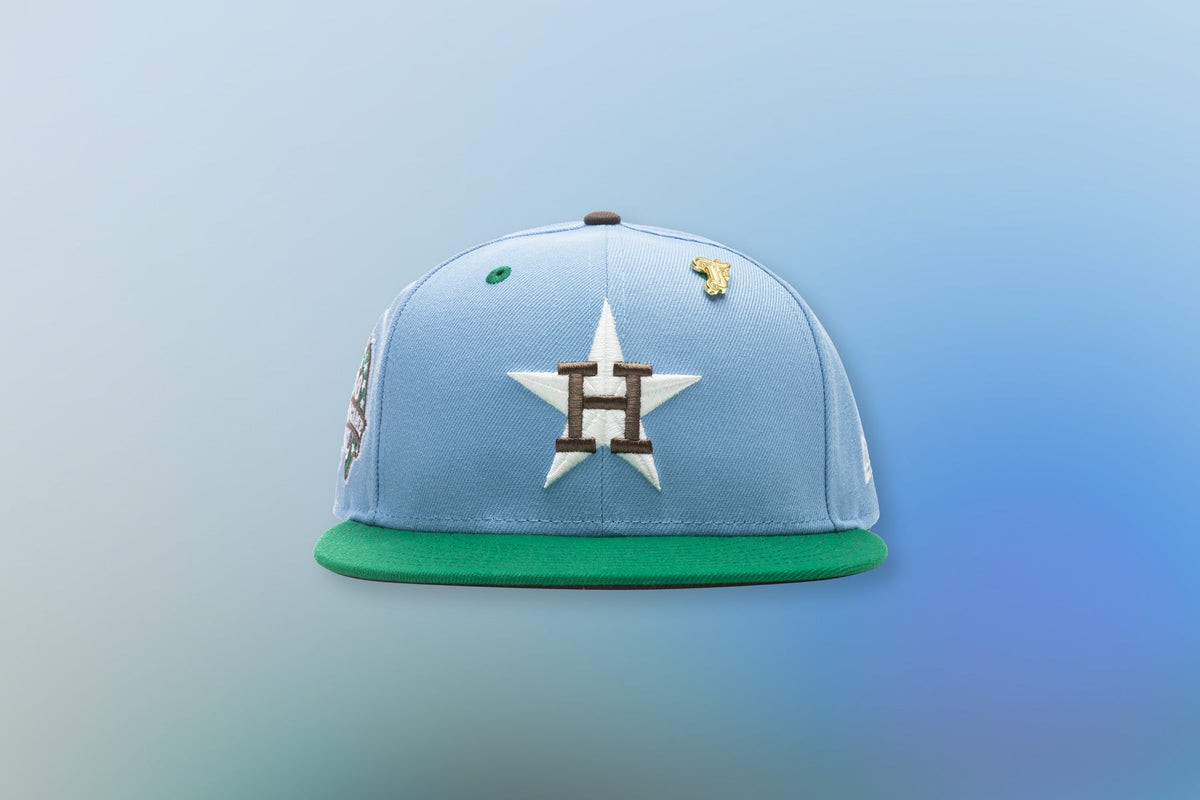 "Earth" Houston Astros Fitted - Birdseye Blue/Kelly Green