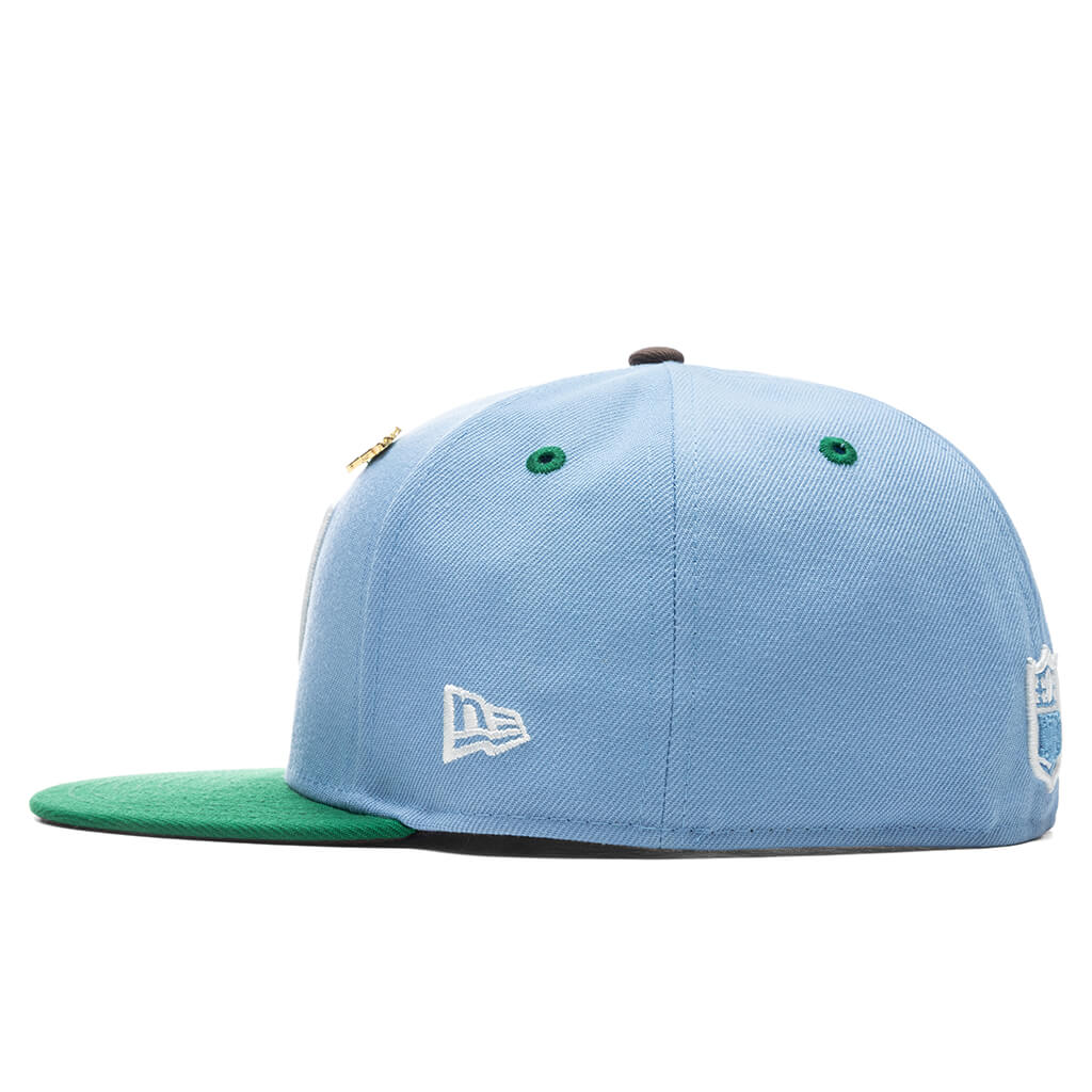 "Earth" Las Vegas Raiders Fitted - Birdseye Blue/Kelly Green
