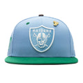 "Earth" Las Vegas Raiders Fitted - Birdseye Blue/Kelly Green