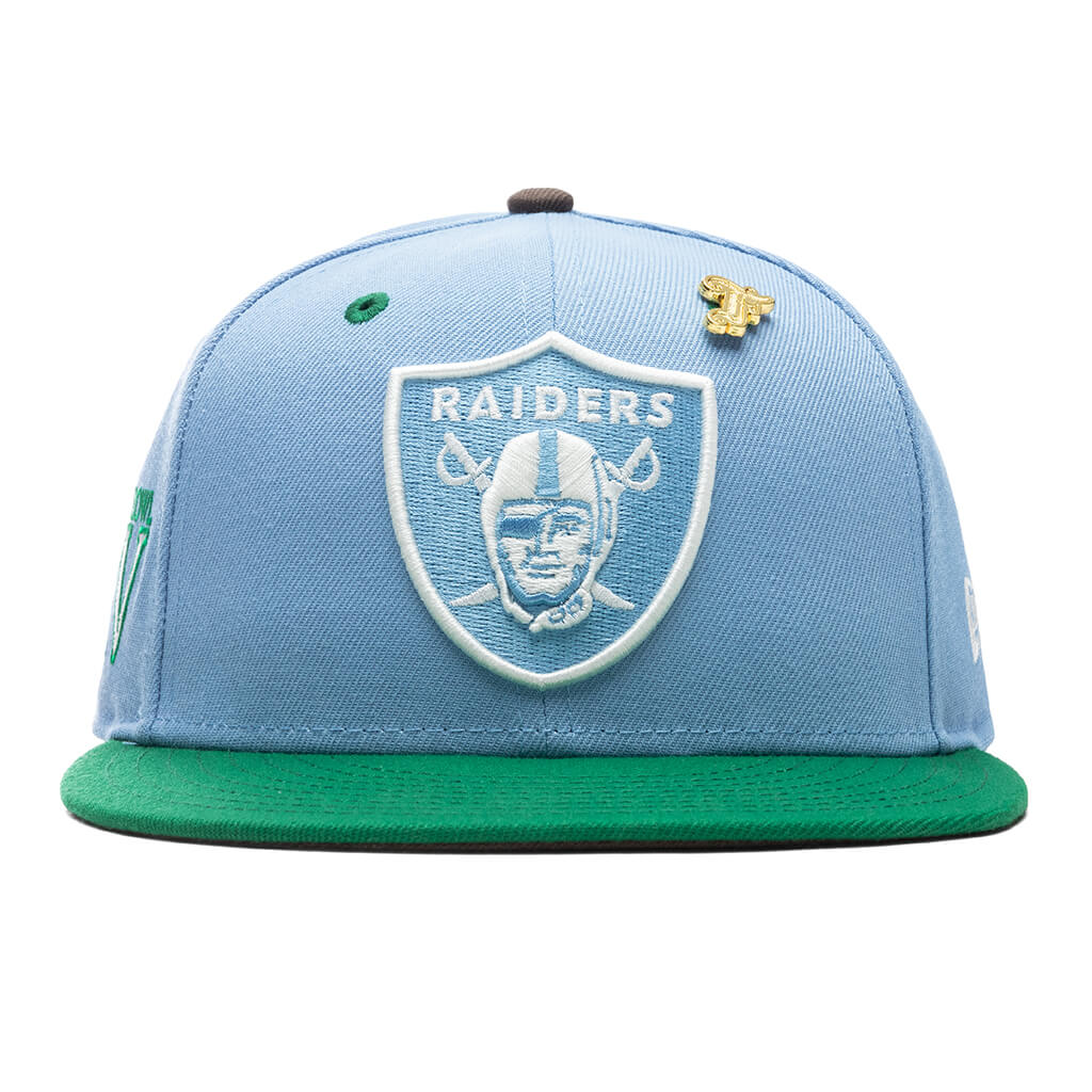 "Earth" Las Vegas Raiders Fitted - Birdseye Blue/Kelly Green