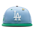 "Earth" Los Angeles Dodgers Fitted - Birdseye Blue/Kelly Green