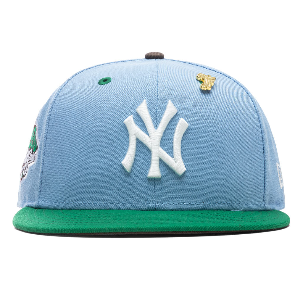 "Earth" New York Yankee's Fitted - Birdseye Blue/Kelly Green
