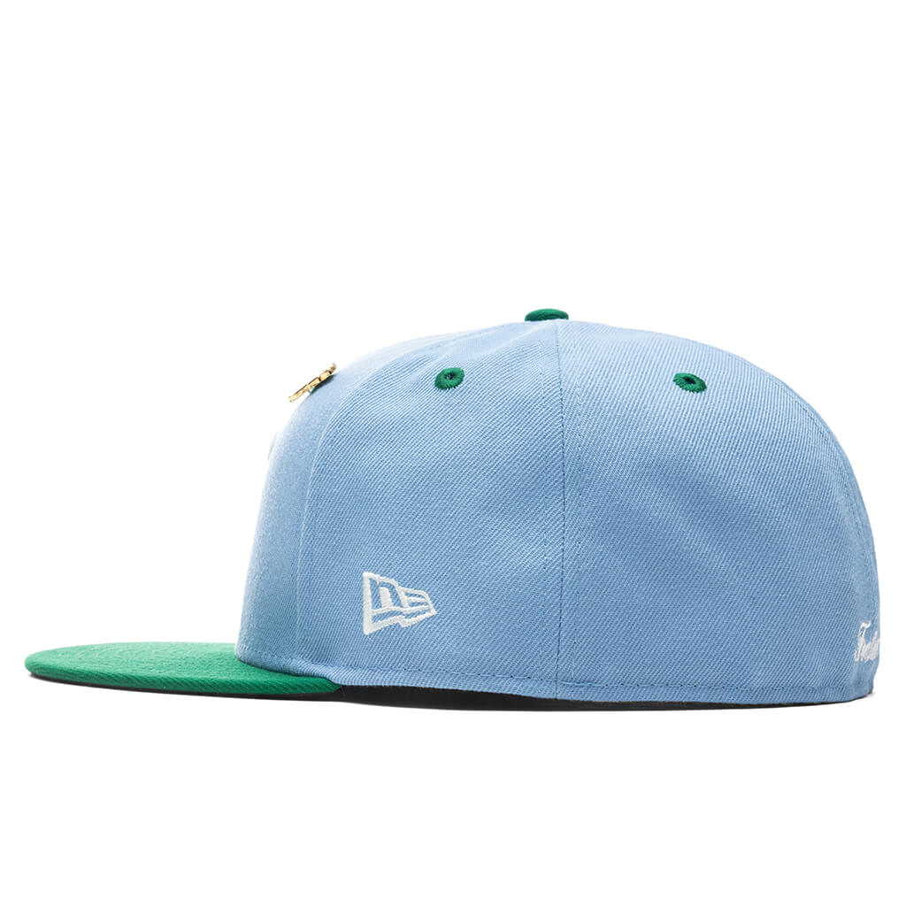 "Earth" OE Fitted - Birdseye Blue/Kelly Green