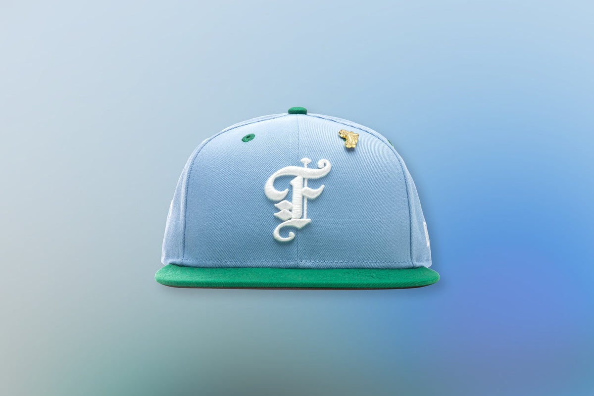 "Earth" OE Fitted - Birdseye Blue/Kelly Green