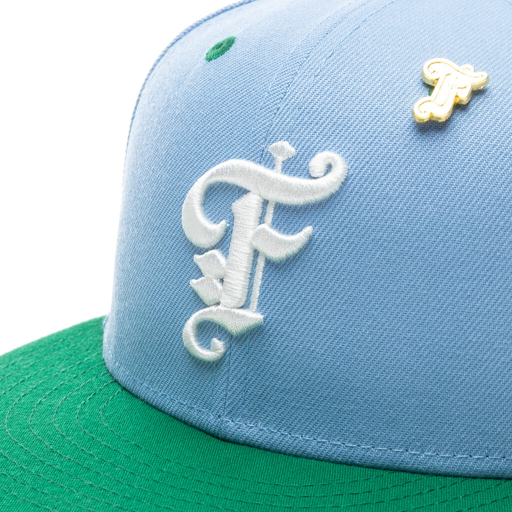 "Earth" OE Fitted - Birdseye Blue/Kelly Green
