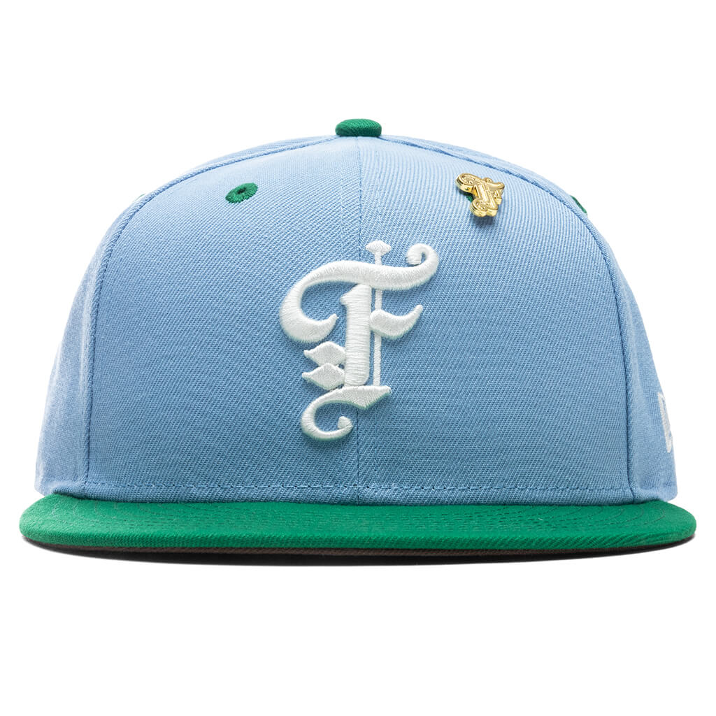 "Earth" OE Fitted - Birdseye Blue/Kelly Green