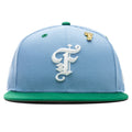 "Earth" OE Fitted - Birdseye Blue/Kelly Green