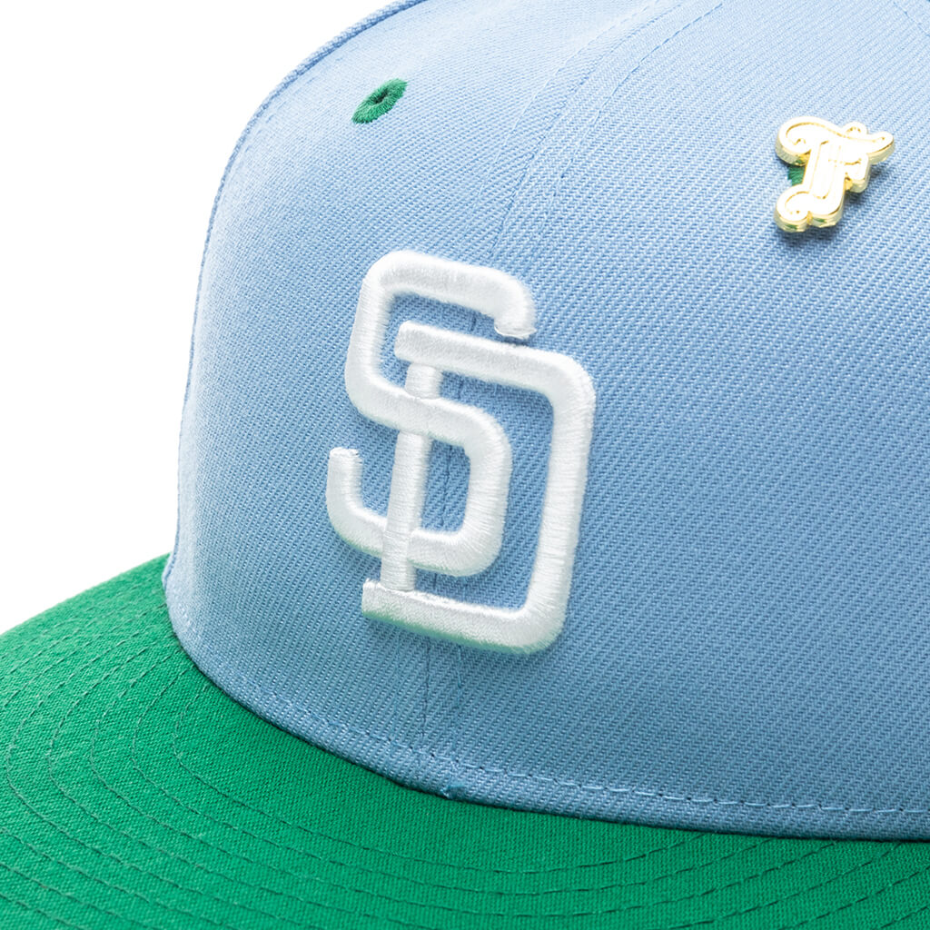 "Earth" San Diego Padres Fitted - Birdseye Blue/Kelly Green