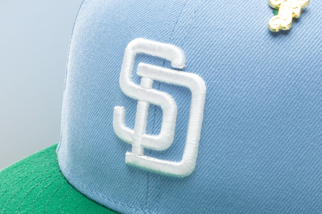 "Earth" San Diego Padres Fitted - Birdseye Blue/Kelly Green