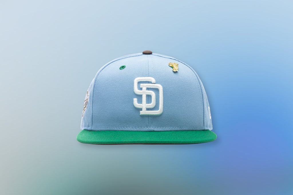 "Earth" San Diego Padres Fitted - Birdseye Blue/Kelly Green