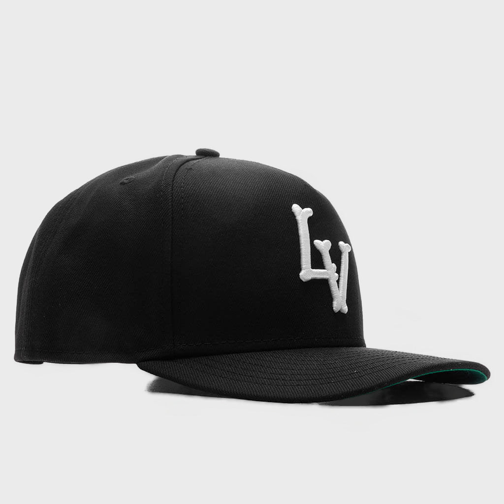 9FIFTY A-Frame Snapback Curve 'LV' Bones - Black/Twill Green