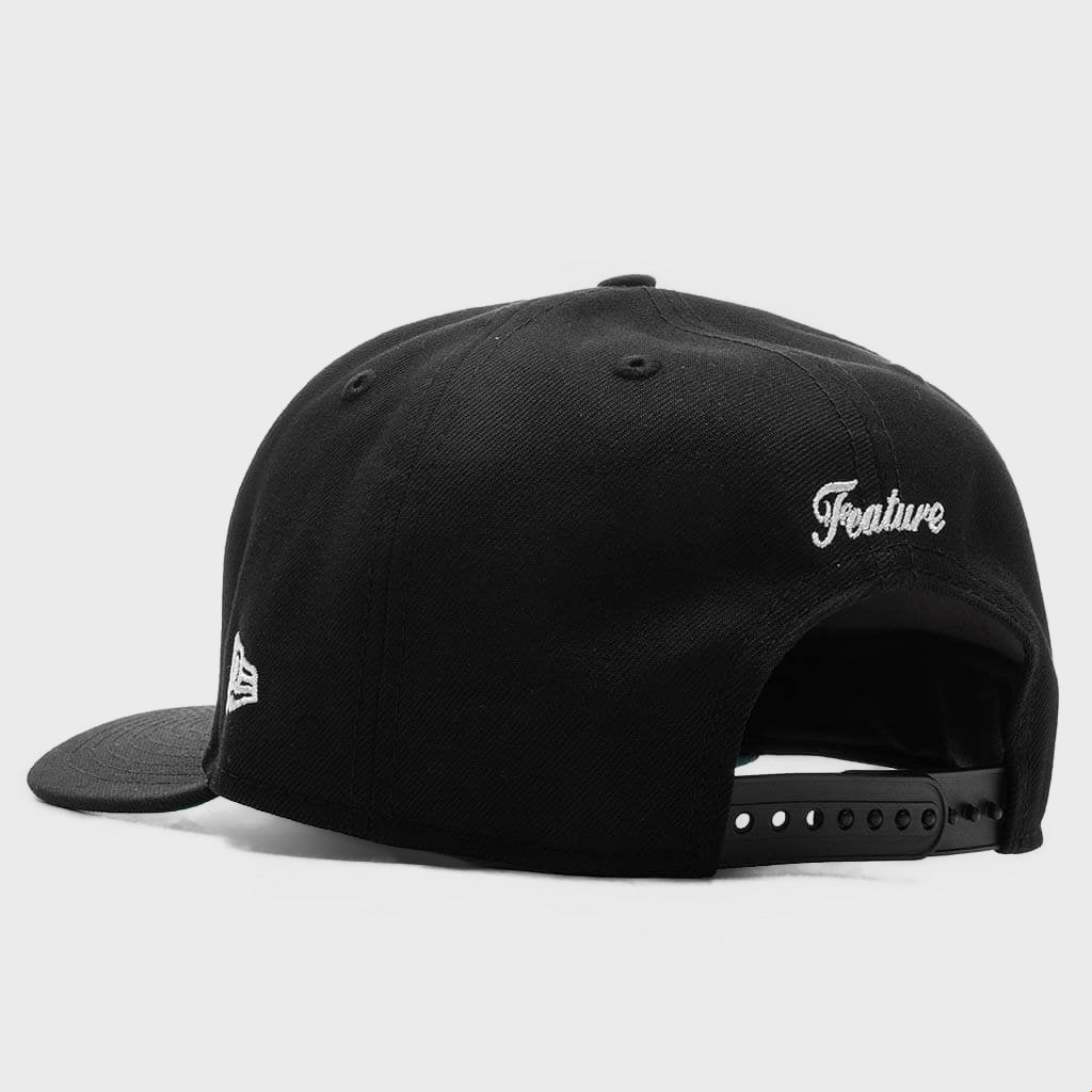 9FIFTY A-Frame Snapback Curve 'LV' Bones - Black/Twill Green