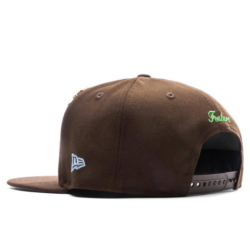 Old English Calabasas Snapback - Brown/Sky
